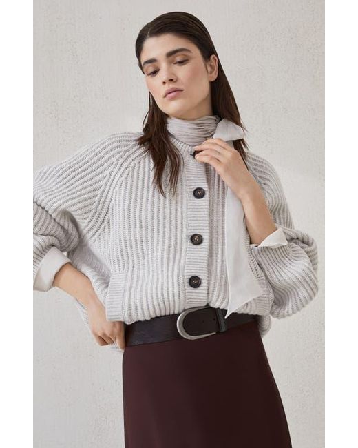 Brunello Cucinelli White Glossy Calfskin Belt