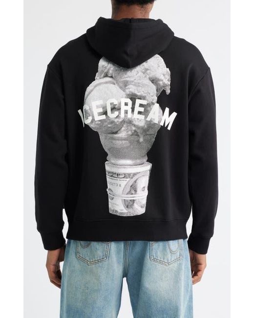 ICECREAM Black Blanco Graphic Hoodie for men