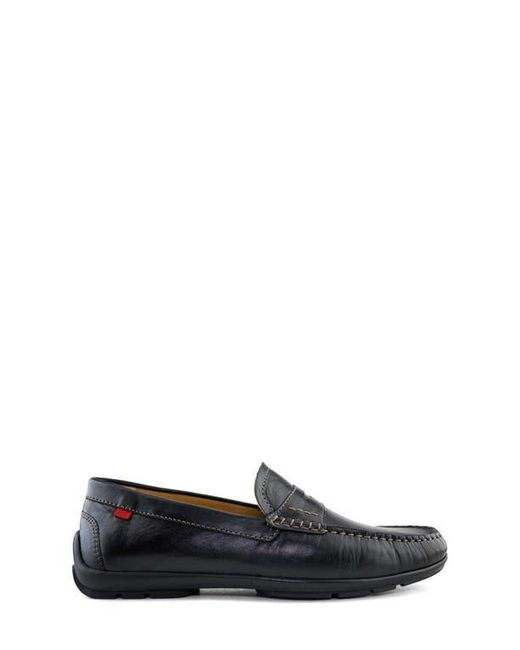 Marc Joseph New York Gray Hamilton Place Leather Penny Driver Loafer for men