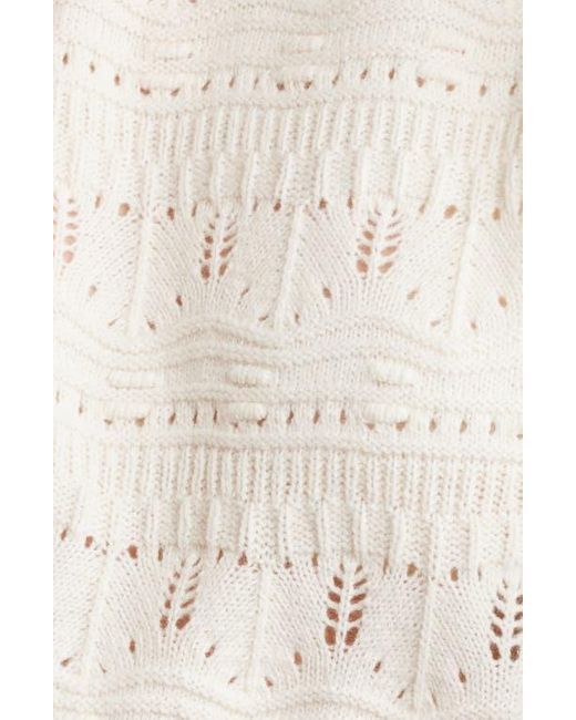 Caslon White Mixed Stitch Sweater
