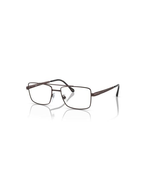 Sferoflex Brown 56Mm Square Optical Glasses for men