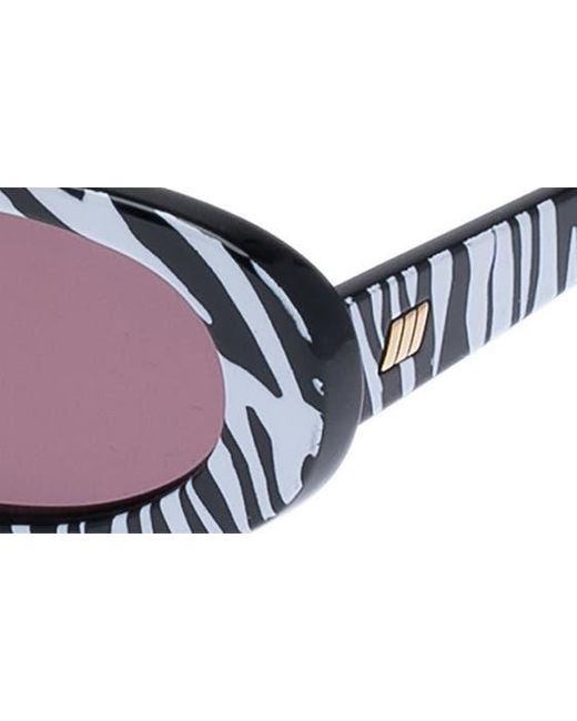 Le Specs Purple Outta Love 51mm Oval Sunglasses