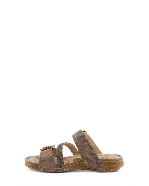 Spring Step Brown Astra Slide Sandal