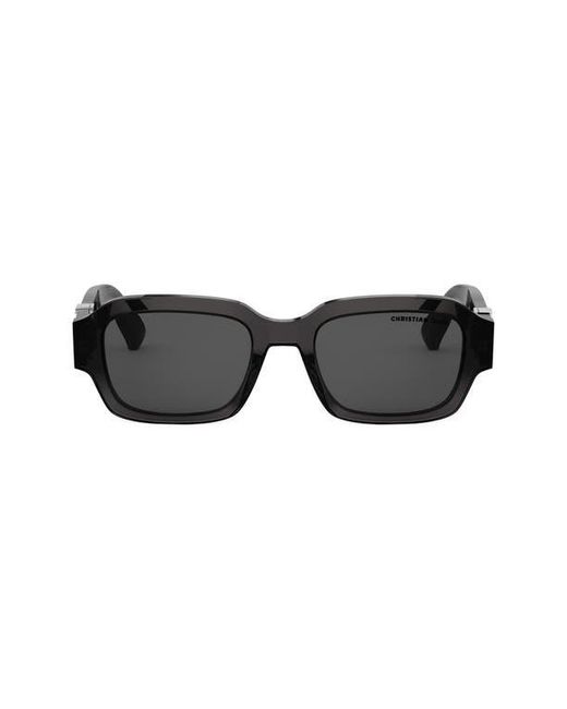 Dior Black Oblique S2I 52Mm Rectangular Sunglasses for men