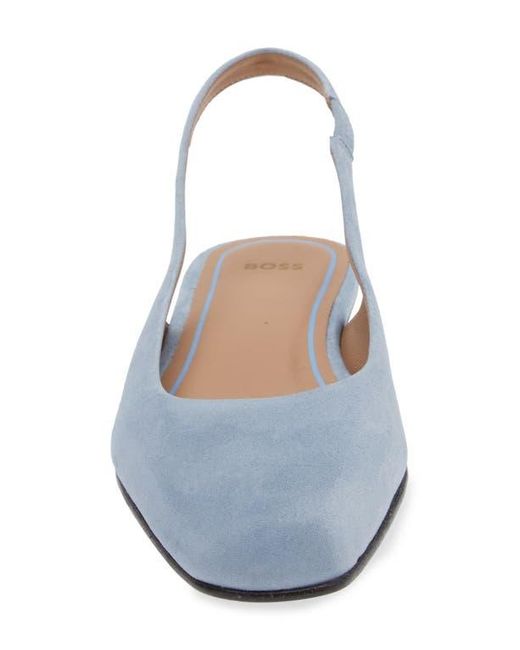Boss White Rose Slingback Flat