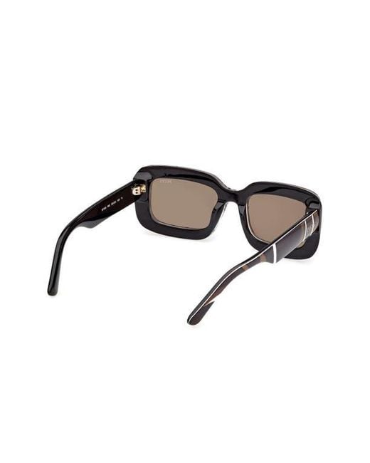Emilio Pucci Brown 52Mm Rectangular Sunglasses