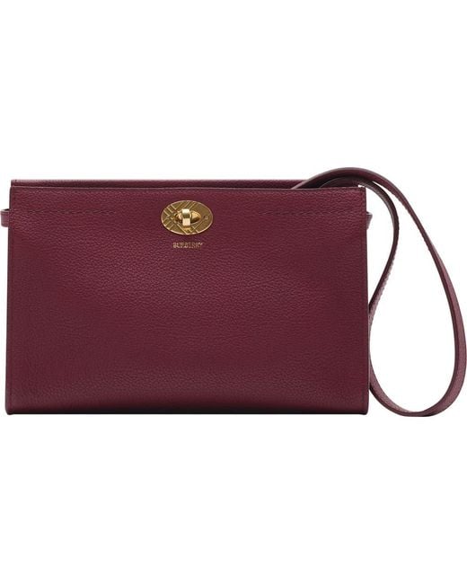 Burberry Purple Cotswolds Pochette Leather Shoulder Bag