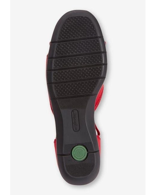 Comfortview Red The Cheryl Stretch Neoprene Flat