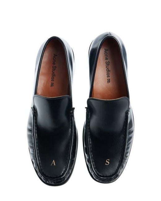 Acne Black Moc Toe Loafer for men