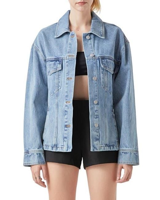 Grey Lab Blue Fitted Denim Jacket