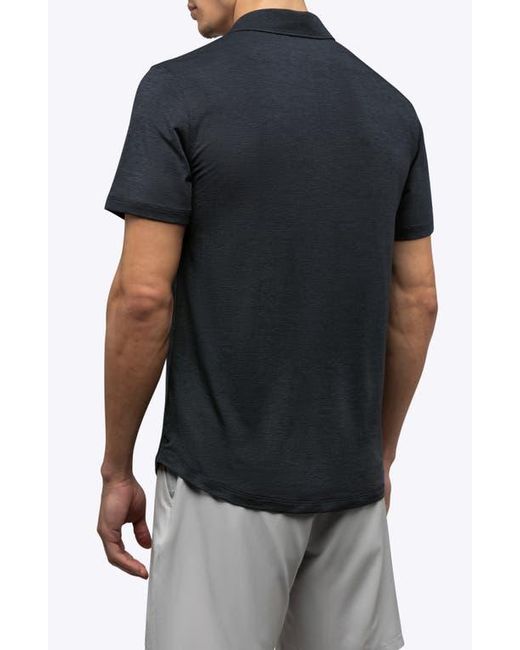Cuts Black Crossover Polo for men
