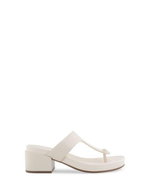 Aerosoles White Clio T-Strap Sandal