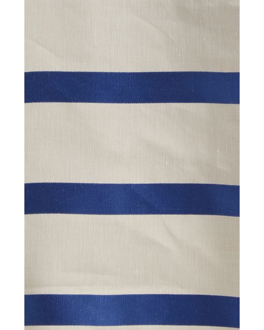 4SDESIGNS Gray Oversize Stripe Lyocell & Linen Rugby Shirt for men