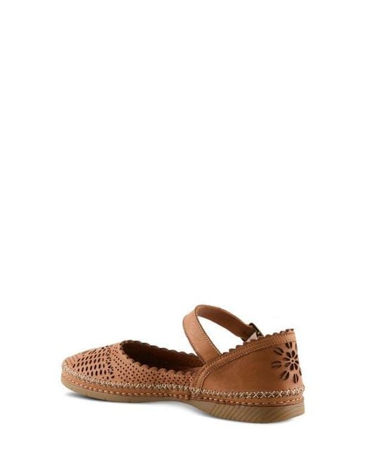 Spring Step Brown Zabelle Mary Jane Flat