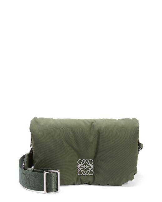 Loewe Mini Goya Puffer Nylon Shoulder Bag in Green | Lyst