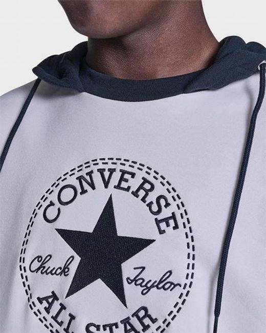 Converse Blue Chuck Taylor Patch Two-Tone Hoodie for men
