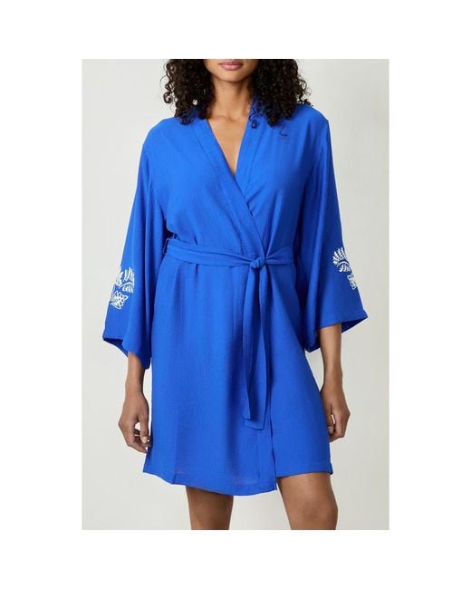 Etam Blue Beste Crinkled Robe