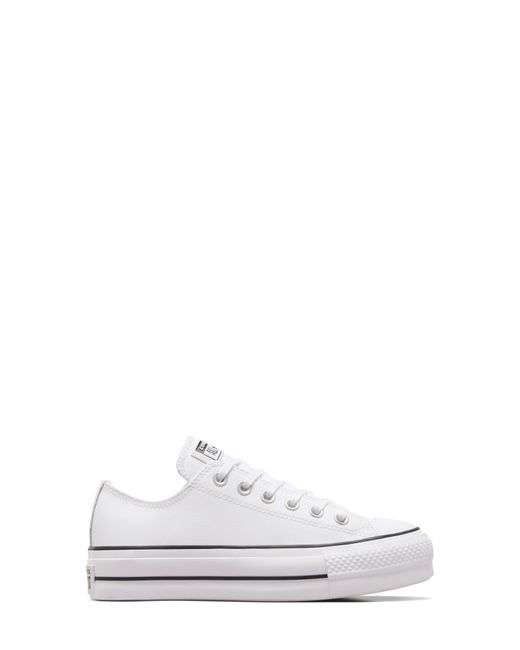 Converse White Chuck Taylor All Star Lift Low Top Leather Sneaker
