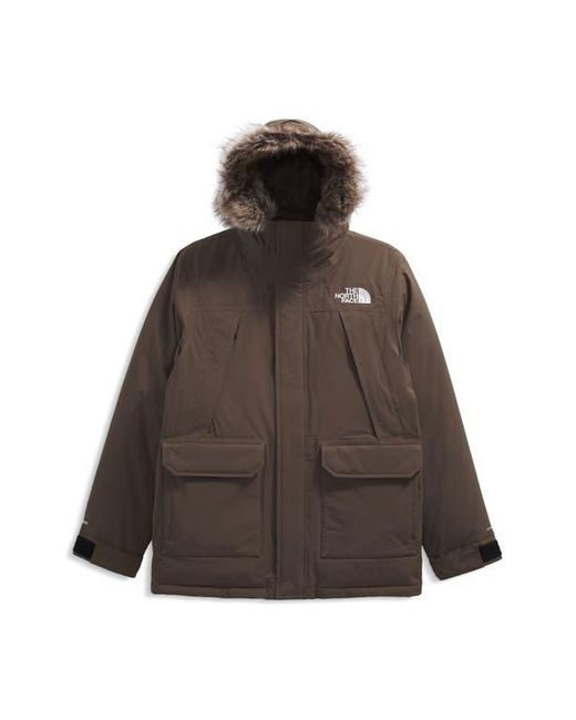 The North Face Brown Mcmurdo Waterproof 600 Fill Power Hooded Down Parka With Faux Fur Trim for men