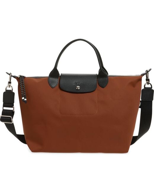 Longchamp Brown Large Le Pliage Energy Recycled Canvas Hobo Bag