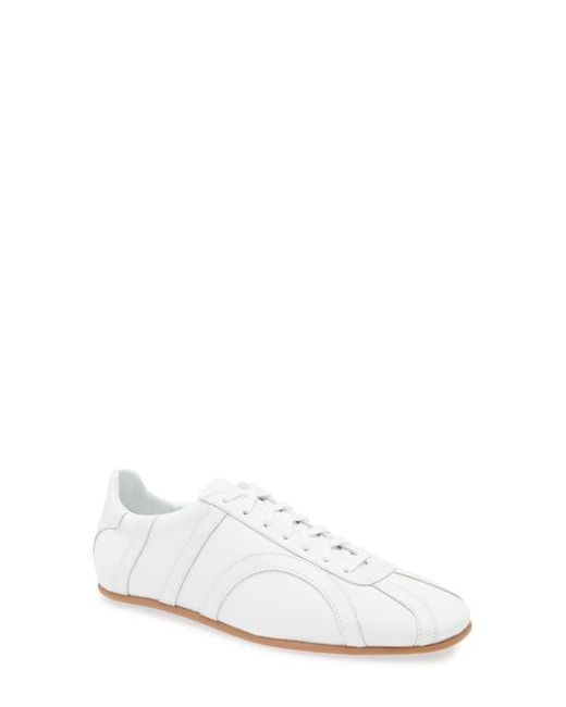 Totême  White Canvas Low Top Sneaker