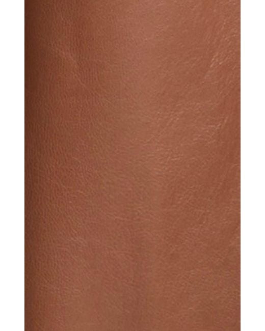 Cinq À Sept Brown Veena Faux Leather Skirt