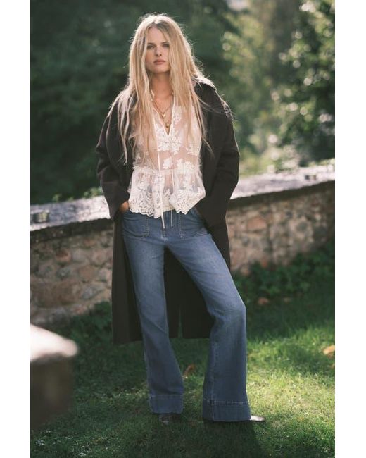 H&M Blue Flared High Jeans