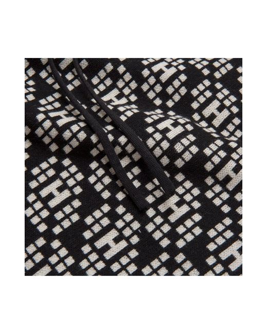 Honor The Gift Black Logo Pattern Knit Shorts for men