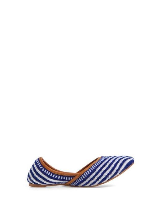 Fuchsia Blue Woven Ballet Flat