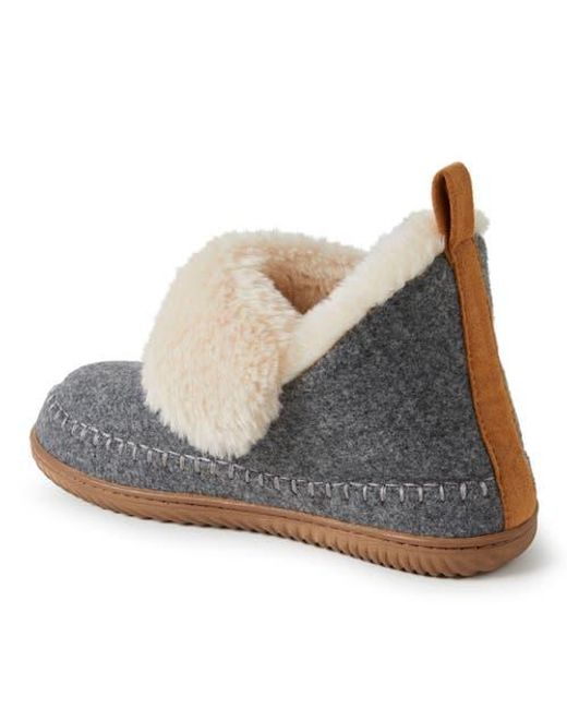 Dearfoams Gray Moritz Bootie Slipper