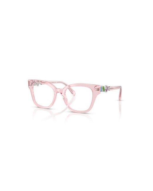 Swarovski Pink 52Mm Square Optical Glasses