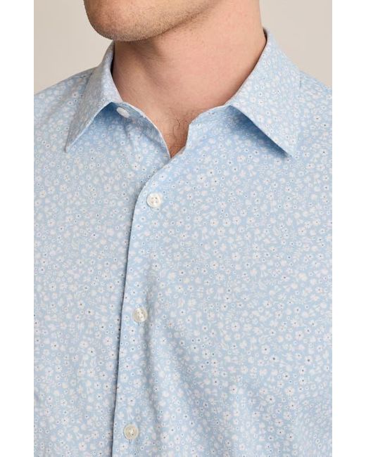Bonobos Blue Slim Fit Tech Performance Short Sleeve Button-Up Shirt for men