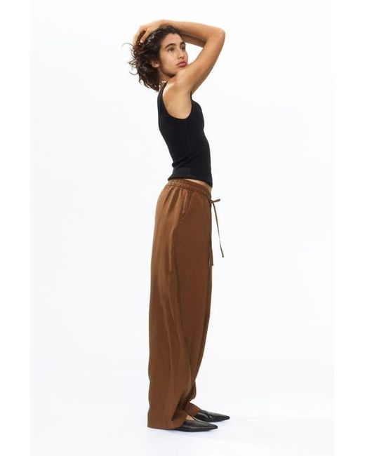 H&M Brown Barrel Drawstring Trousers
