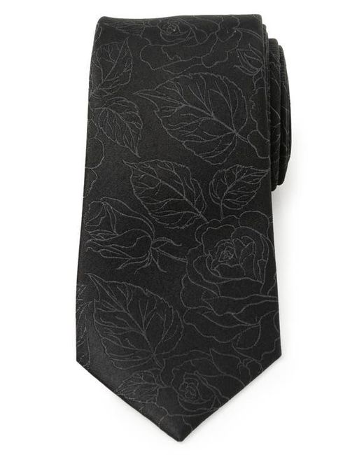 Cufflinks Inc. Black Floral Silk Tie for men