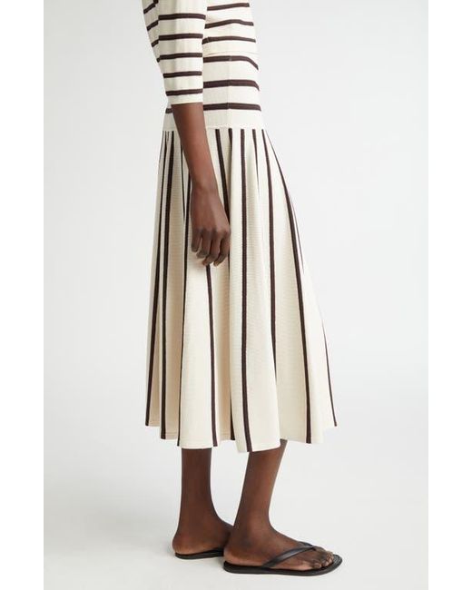Zimmermann Natural Stripe Midi Sweater Skirt