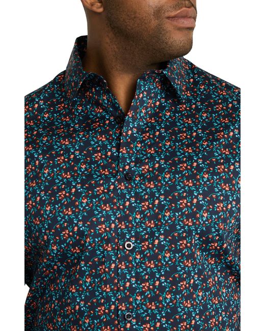 Johnny Bigg Blue Casablanca Floral Button-up Shirt for men