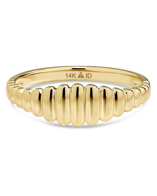 DEVATA Metallic Ribbed Ring