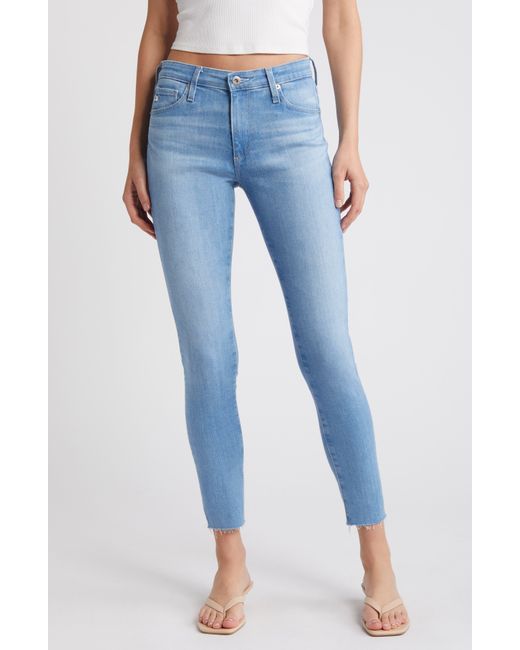 AG Jeans Blue Farrah High Waist Ankle Skinny Jeans