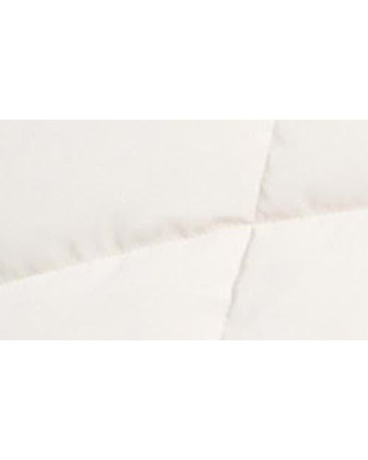 Guess White New Oxana Mixed Media Puffer Coat