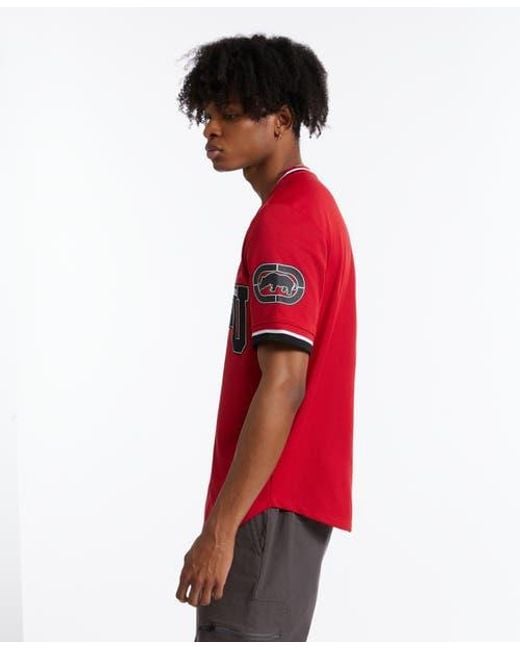 Ecko' Unltd Red Southpaw Button Front Top for men