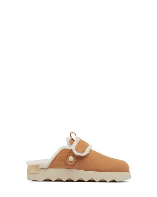 Sorel Brown Viibe Faux Fur Clog
