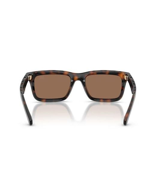 Burberry Brown 53Mm Rectangular Sunglasses for men
