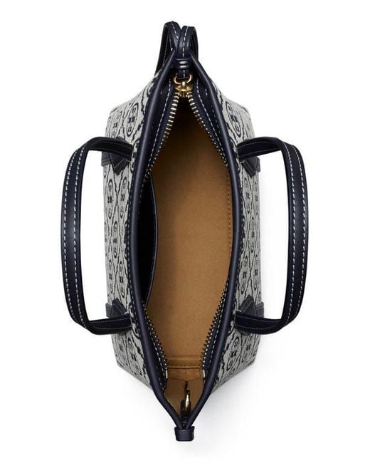 Tory Burch Multicolor Mini Perry T Monogram Jacquard Tote