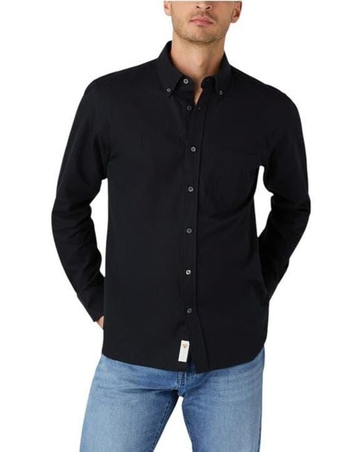 Robert Talbott Blue Harrison Button Down Pique Shirt for men