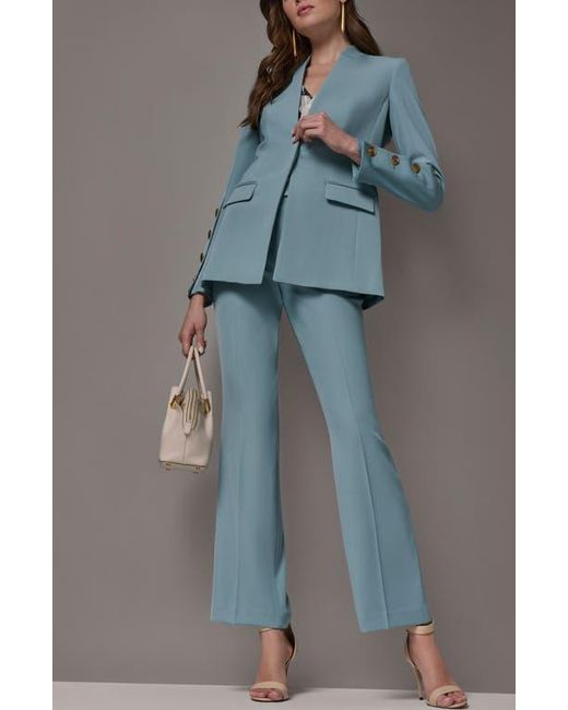 Donna Karan Blue Collarless Jacket