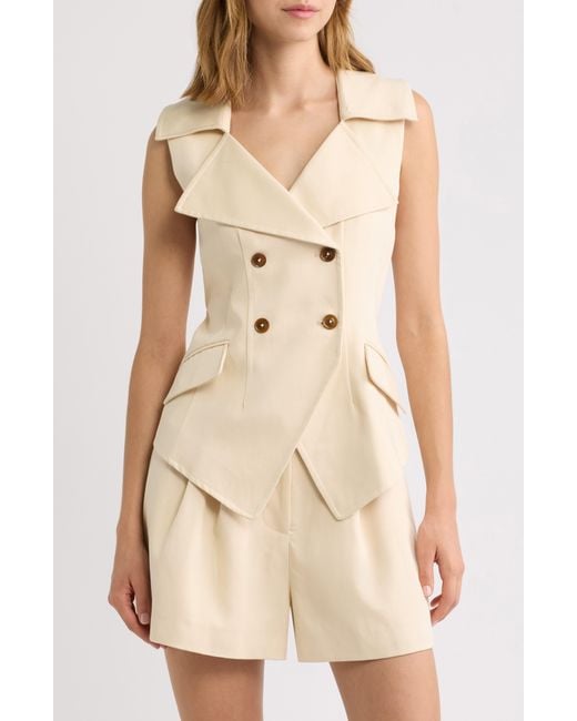 Odd Muse Natural Double Breasted Vest