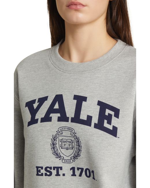 GOLDEN HOUR Gray Yale Graphic Sweatshirt