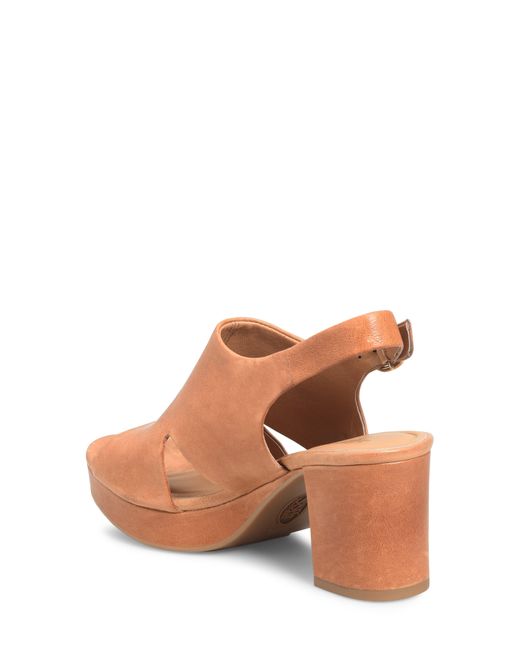 Söfft Brown Liv Slingback Platform Sandal
