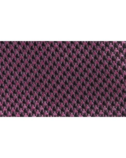 Tom Ford Purple Houndstooth Check Mulberry Silk Tie for men