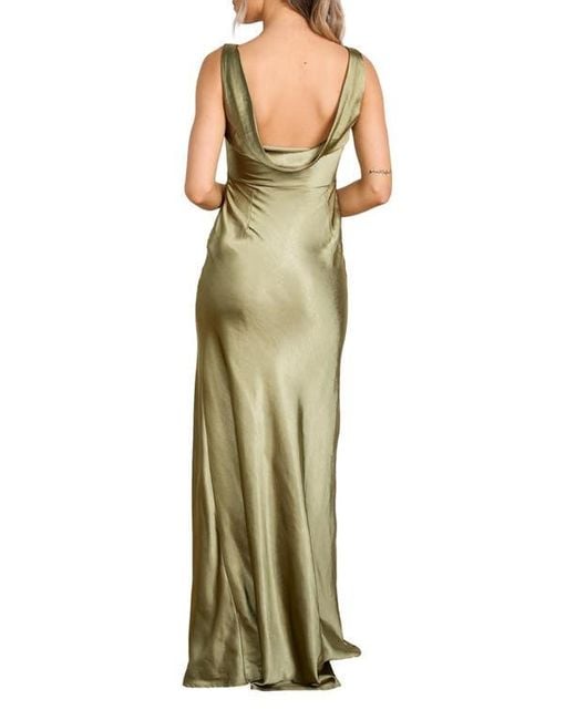alfred sung bridesmaid dresses uk Saphirra Open Cowl Back Maxi Dress Berry